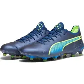 Puma King Ultimate Gras / Kunstgras Voetbalschoenen (MG) Donkerblauw Felgroen Blauw