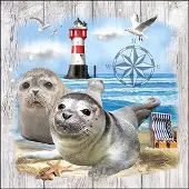 Ambiente - Lunch servetten - Seal Couple