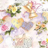 Ambiente Lunch Servetten Wedding Bells Rose - - 33x33 cm