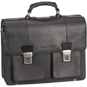 The Chesterfield Brand Springfield Koffer Leer 40 cm Laptop compartiment zwart
