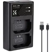 K&F Concept NP-FZ100 Dual Battery Charger USB-C