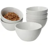 MamboCat Set van 6 graankommen 14x7.5cm Wit Biata steengoed - 24304278