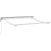 vidaXL Zonnescherm Frame Verstelbaar Wit 2,5 x 2 m Staal