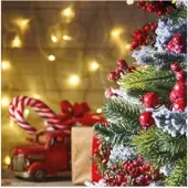 Maki - Lunch servetten - Cozy scene with Christmas lights