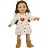 Heless poppenjurk prinses Emily met kroon - poppenkleding 35-45cm.