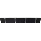 Home It flex kapstok met 4 haken 40 × 5,5 × 2 cm zwart eiken