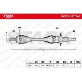 Stark SKDS-0211242 Aandrijfas
