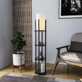 Opviq Vloerlamp Stehlampe 8111, zwart, Woon-/ Eetkamer, metaal, Modern, vloerlamp