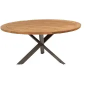 4SO Taste Prado dining tafel teak terre dia. 160 cm tafel met frame