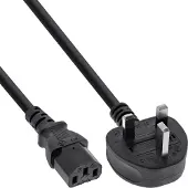 InLine Netsnoer, netstekker Engeland, IEC-stekker C13, 1,8 m