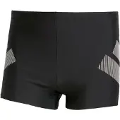 Adidas Sportzwembroek 'Big Bars' grijs / zwart / wit