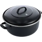BK Magma Braadpan 26cm - 5.2l - Zonder PFAS-vrije antikleeflaag – Braadpan inductie - Geëmailleerd gietijzer – Ovenbestendig tot 260°C – Zwart