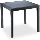 AC-DÉCO Koopman Tuintafel King Antraciet Rechthoekig Polypropyleen