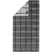 Cawö Handdoek Noblesse Square Karo Anthracite (Set van 3)