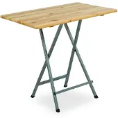 FUNSTAR 747218 Tuintafel Staal, Dennenhout Grijs, Natuur