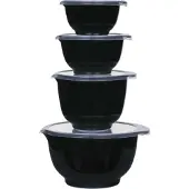 Mepal Set met 4 st. zwarte Margrethekommen