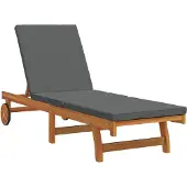 vidaXL Ligstoel Bruin 199 x 63 x 85 cm Massief Acacia Hout