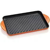 Le Creuset - Gietijzer - Gietijzeren rechthoekige grill oran