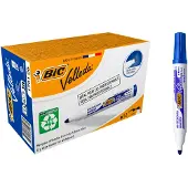 BIC Velleda 1701 Niet-permanent Whiteboard-marker Blauw Breed Ronde punt - 51% Gerecycled 12 Stuks