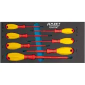 Hazet Schroevendraaierset - geïsoleerd 163-229/7 - Kruiskop profiel PH, Sleufprofiel - 7-delig - 0,4 x 2,5 – 0,8 x 4 - PH1 – PH3