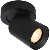 Artdelight Ronde plafondlamp Megano 1-lichts zwart