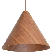 Eth Houten hanglamp Robin walnoot Ø 33cm