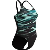 Speedo Eco+ H-Boom Placement Muscleback Badpak Dames Zwart dessin 2XL/44