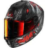 Shark Spartan RS Shaytan Mat Zwart Rood Integraalhelm Maat XS