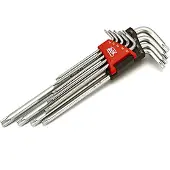 AOK 9 Delige Professionele Torx Korte Inbussleutel Set