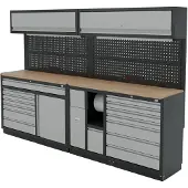 HBM modulair werkplaatssysteem 10-delig, zwart, grijs