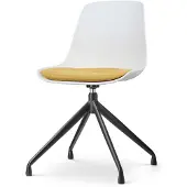 Nolon Eetkamerstoel Nola-Liv draaibaar | kunststof wit 44.5x84x51.5 cm eetkamerstoelen | NADUVI