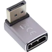 InLine DisplayPort adapter | haaks naar beneden | DP1.4 (8K 60Hz) | HBR3 | aluminium