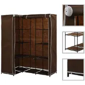 vidaXL Hoekkledingkast 130x87x169 cm bruin