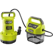 Ryobi - 18V Suction Pump - 4.200 l/h - Max. immersion 5 m - IPX7 - 3-setting timer - Sold without battery - RY18SPA-0