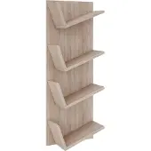 VCM Lansi wandkast Wandbevestiging met 4 schuine plankenSonoma eiken decor.