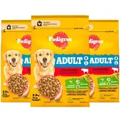 Pedigree 3x Adult Hondenbrokken Rund en Groenten 2,6 kg