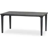 Allibert tuintafel Futura kunststof grafiet 165x94cm