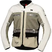 IXS Venture-BigAir 1.0, stoffen jas ,Lichtgrijs/Olijf/Zwart ,M