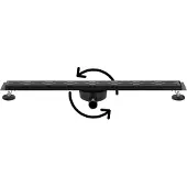 Saqu Twist Drain complete douchegoot inclusief rooster 80cm zwart