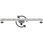 Saqu Twist Drain complete douchegoot inclusief rooster 70cm RVS
