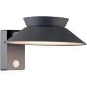Nordlux solar wandlamp met beweging & schemersensor | Justina | 3000K | IP44 | 5W | Antraciet