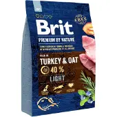 Brit Premium by Nature Light, Universeel, Appel, Kip, Maïs, Kalkoen, 3 kg