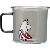 Muurla Moominmamma glazen mok 35 cl Grijs