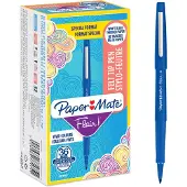 Paper Mate Flair-viltstiften | Medium punt (0,7 mm) | Blauwe inkt | 36