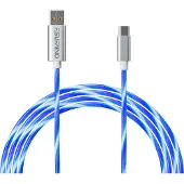 Ginza.se USB LED-kabel, 2 meter, 5 lichtmodi, USB Type C, compatibel met PS5, Xbox, Switch, PC, MAC, Android, iPhone 15