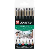 Sakura Pigma Brush 6-set Basic Colours