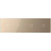 Livolo | Goud | 1+1+1+1 | Dimmer | Wisselschakelaar - Bekijk hier!