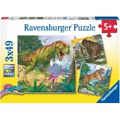 Ravensburger Puzzle - Dinosaures, 3x49 pièces