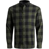 Jack & Jones Overhemd olijfgroen / zwart