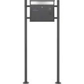 ML-Design Brievenbus Lesley | rvs zwart 36x40x16 cm brievenbussen | NADUVI